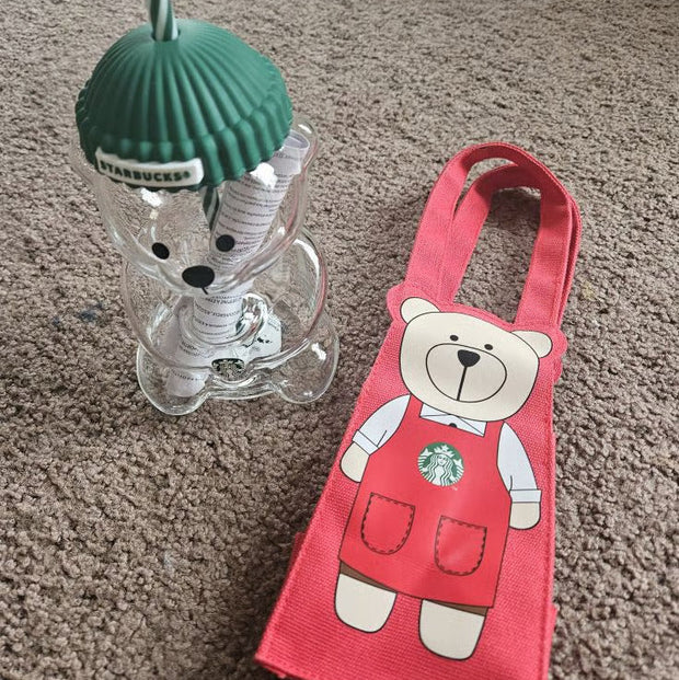 Starbucks Glass Bear Cup🐻 ✨